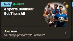 Parimatch 4 in 1 Sports bonus