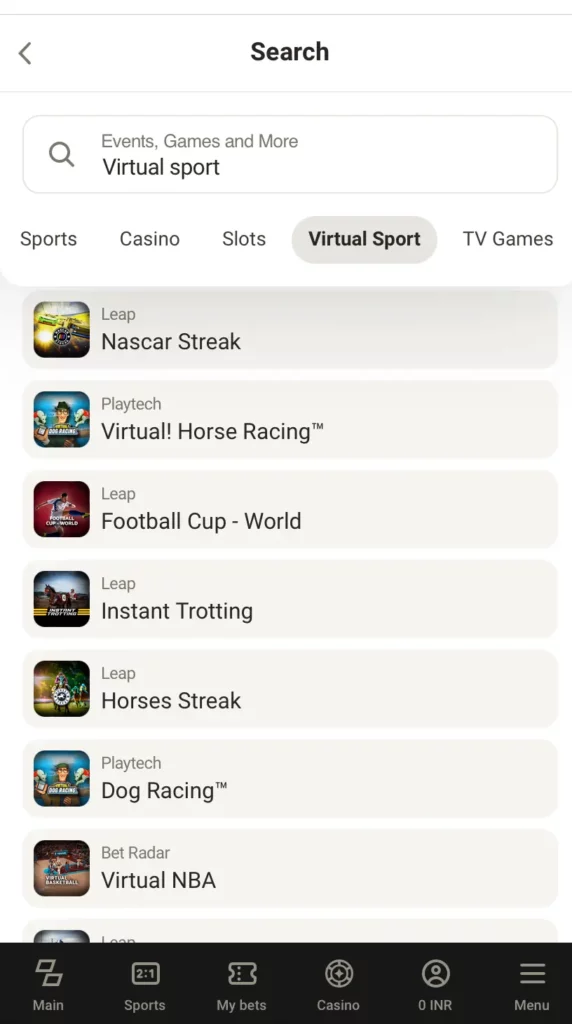 Virtual Horse Racing at Parimatch