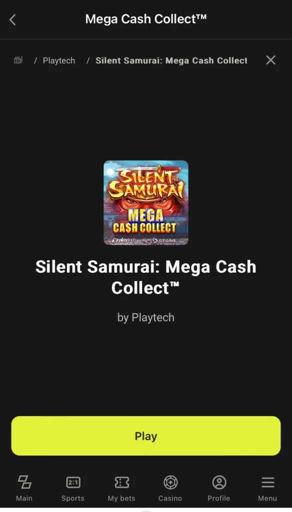 Silent Samurai Slot at Parimatch
