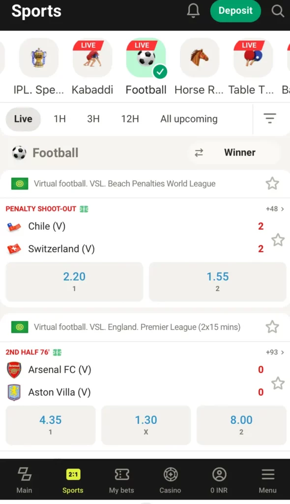 Football Betting at Parimatch
