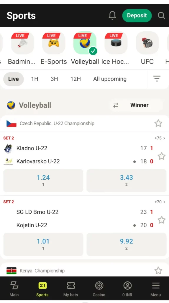 Other sports on Parimatch 