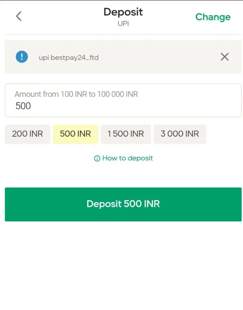 Parimatch Deposit Amount
