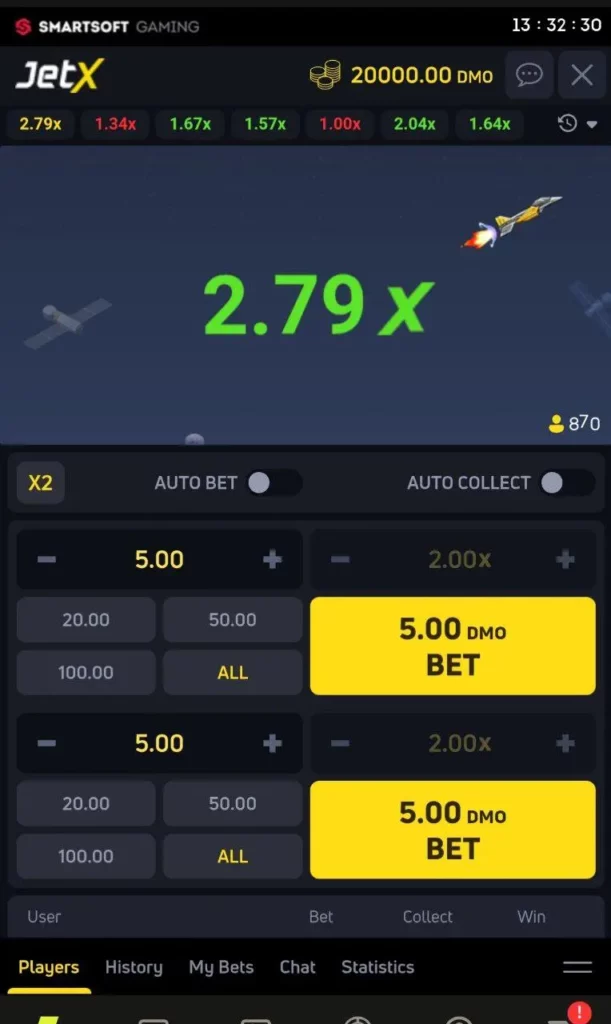 JetX Cash out on time