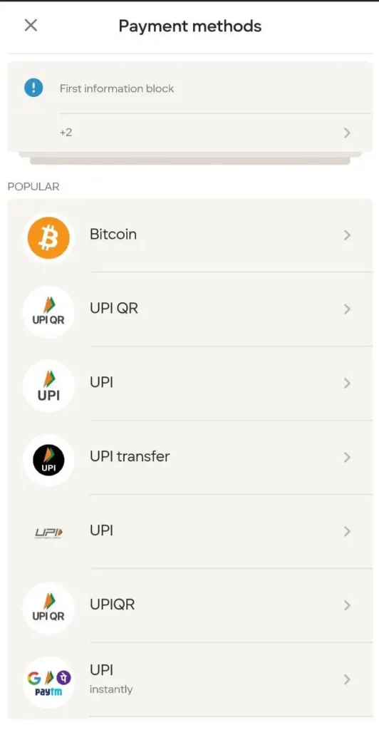 deposit on Parimatch