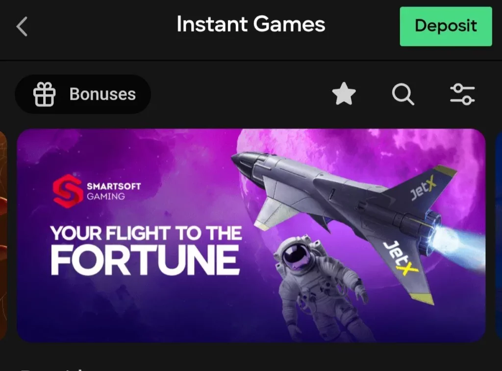 Parimatch JetX bonus