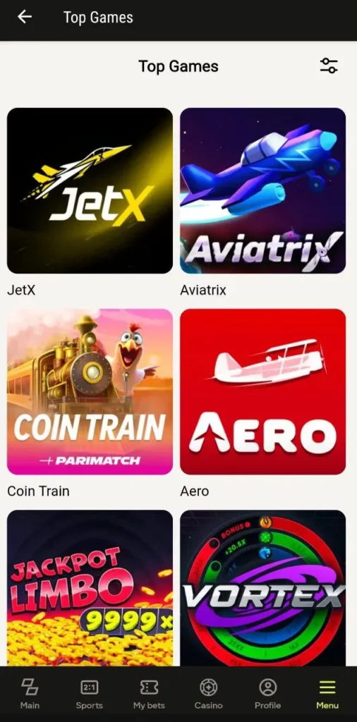 Play JetX at Parimatch