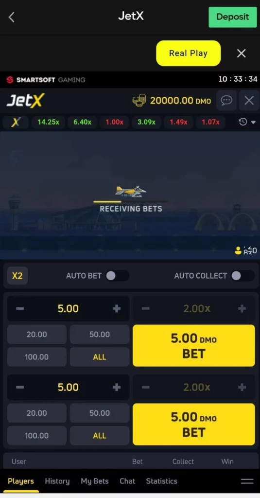 Betting on JetX Parimatch