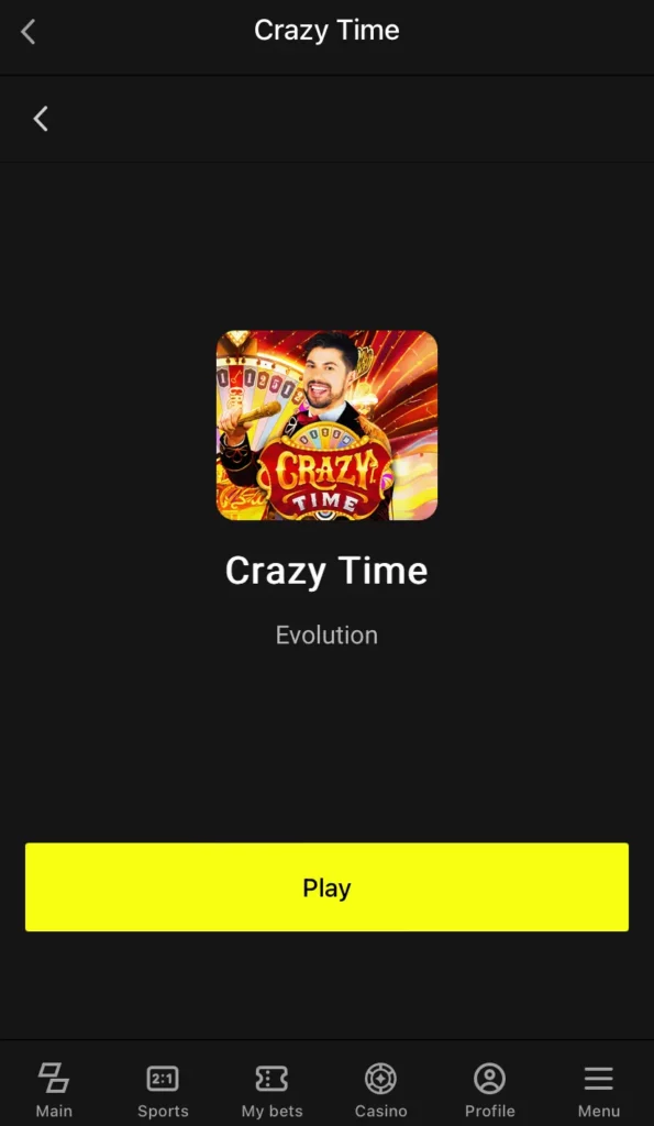 Play Crazy Time at Parimatch