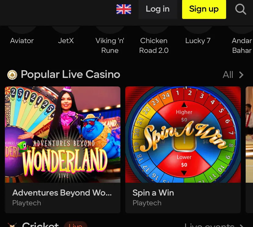 Live casino games 