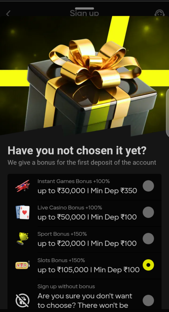 Parimatch welcome bonuses