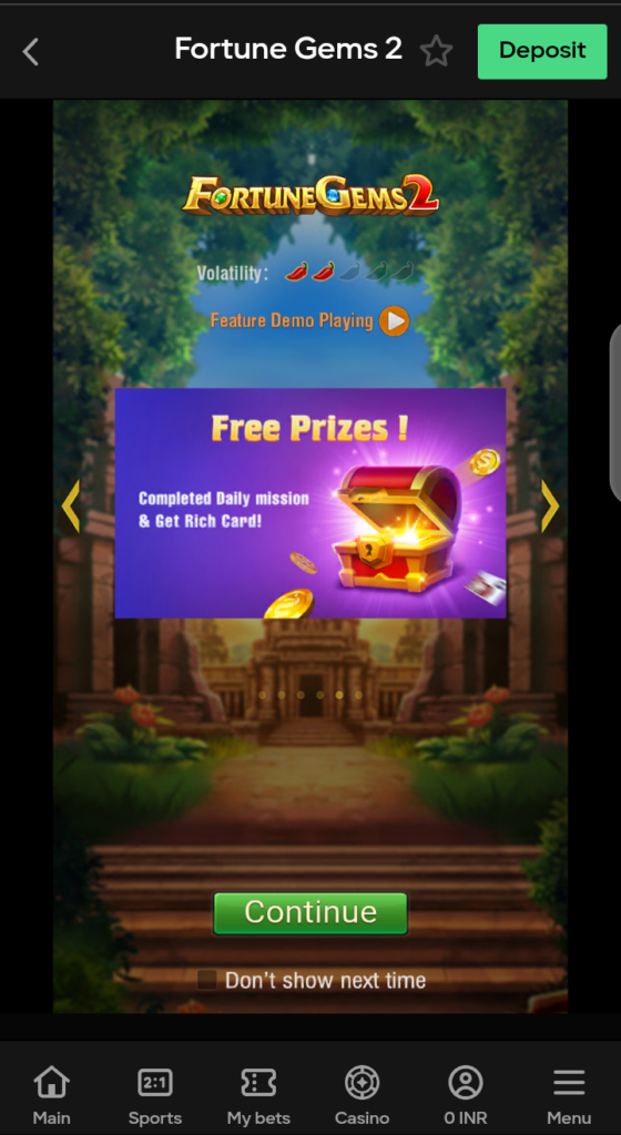 Fortune Gems 2 on Parimatch