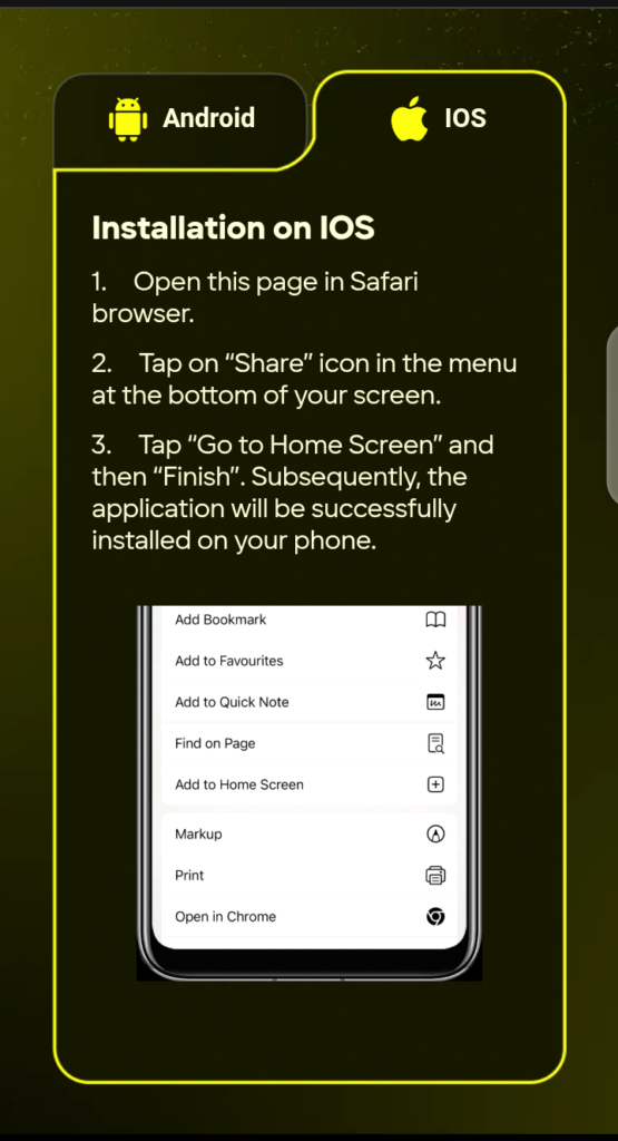 Parimatch iOS download